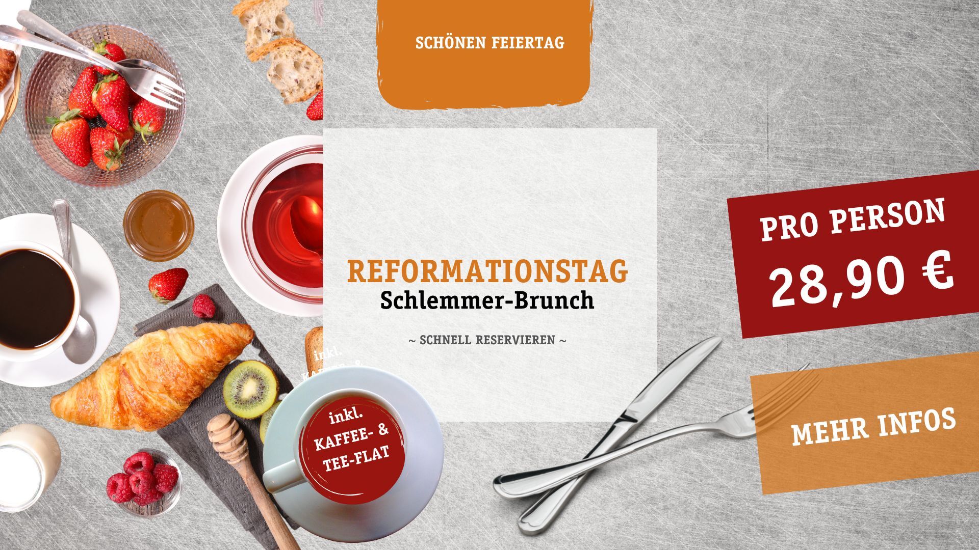 Frühstücksbuffet am Reformationstag