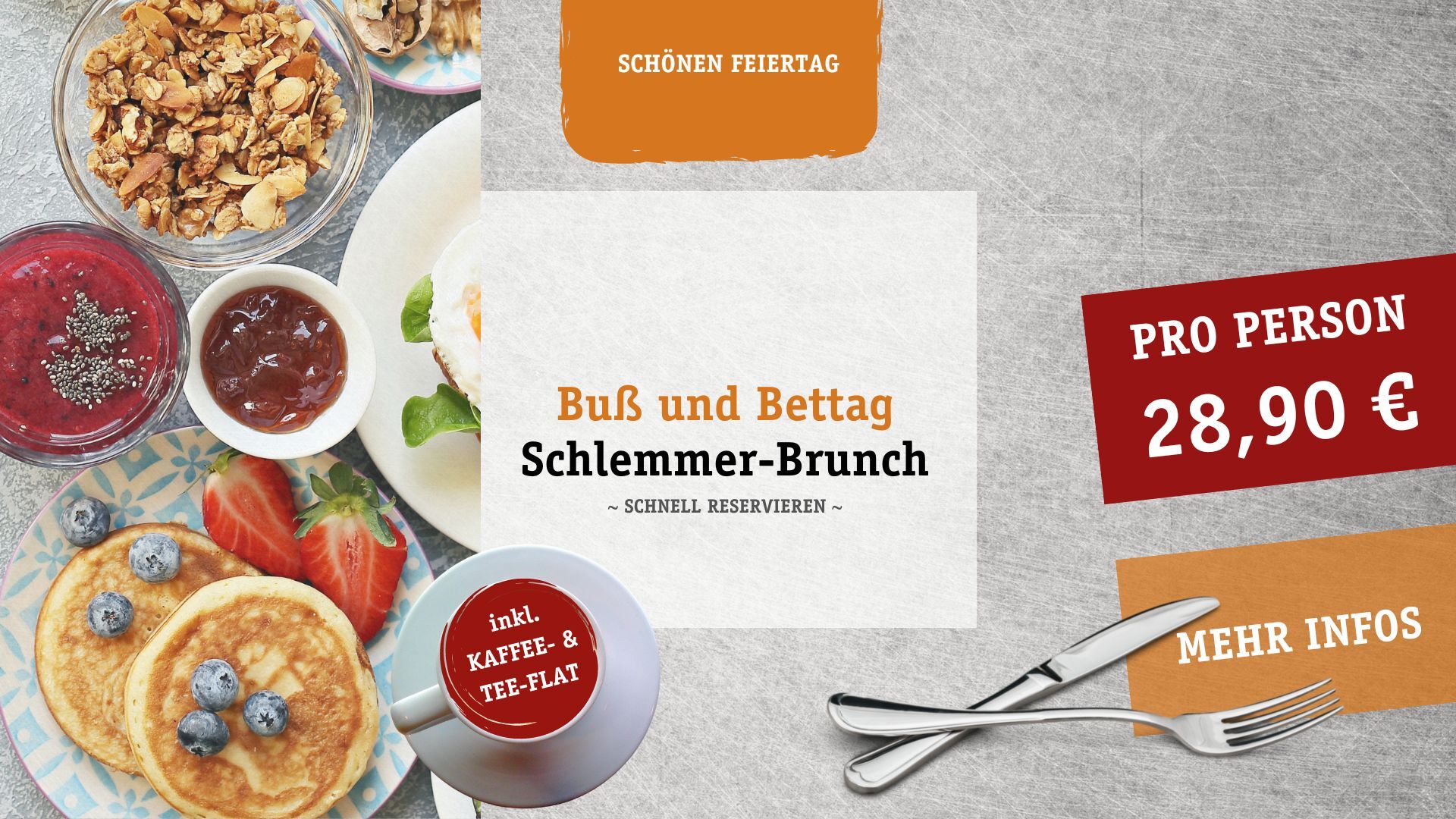 Frühstücksbuffet am Buß- und Bettag