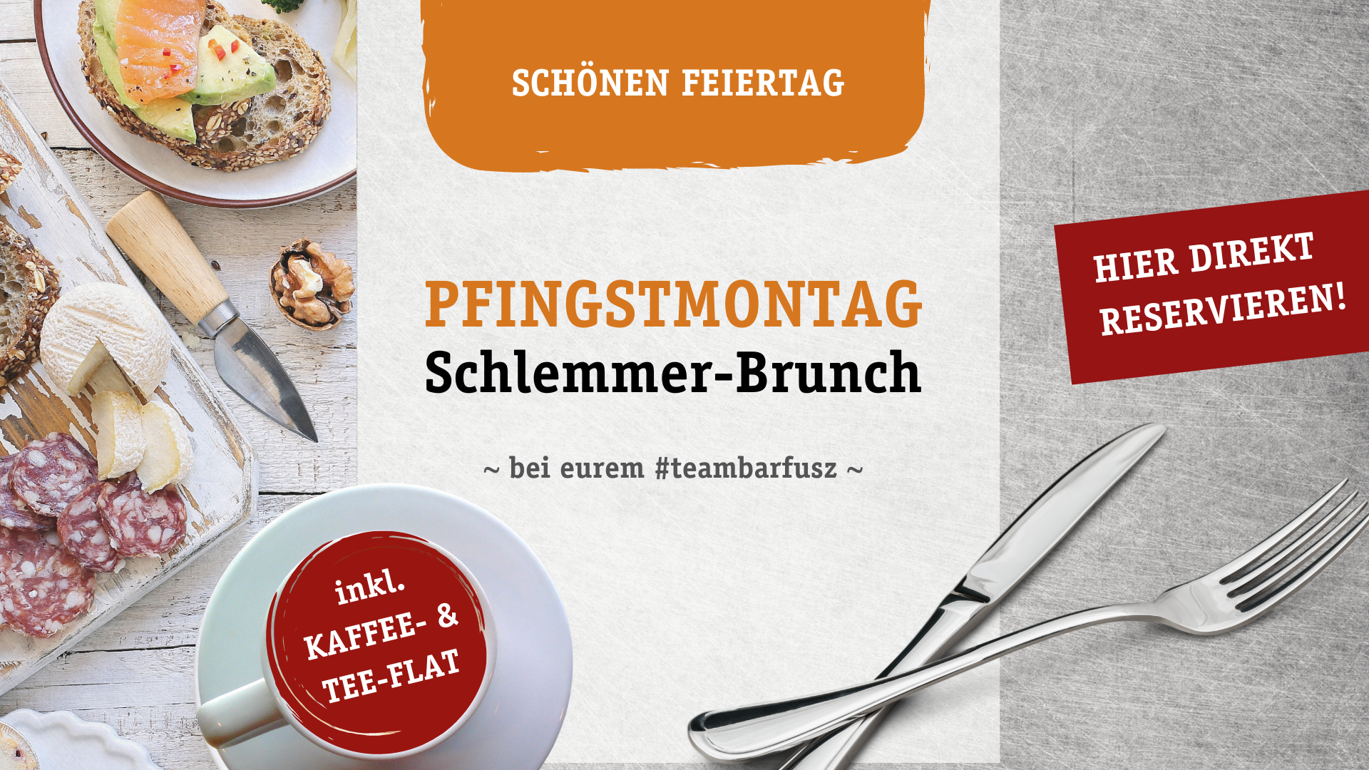 Frühstücksbuffet am Pfingstmontag